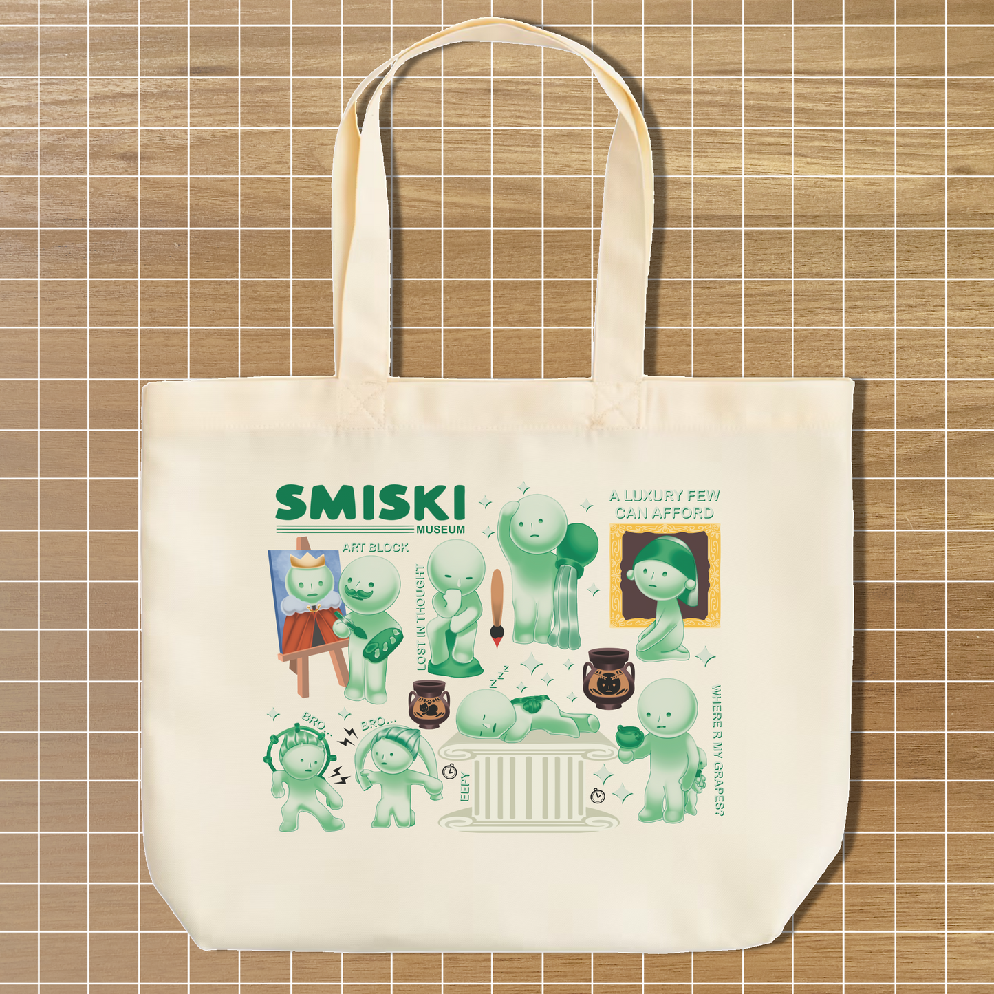Smiski Tote: Art Lover