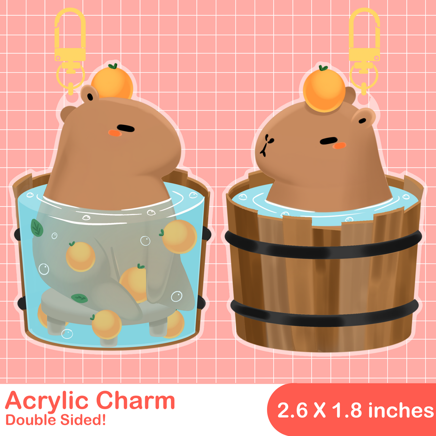 Capybara Acrylic Keychain