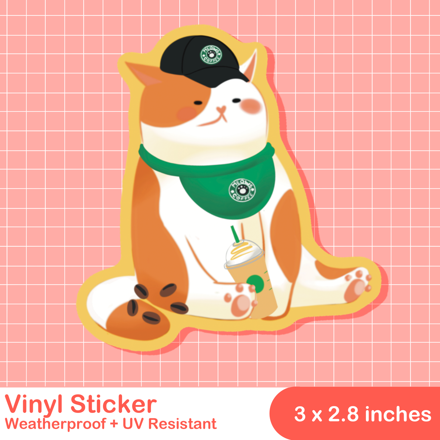 Starbocks Cat Sticker