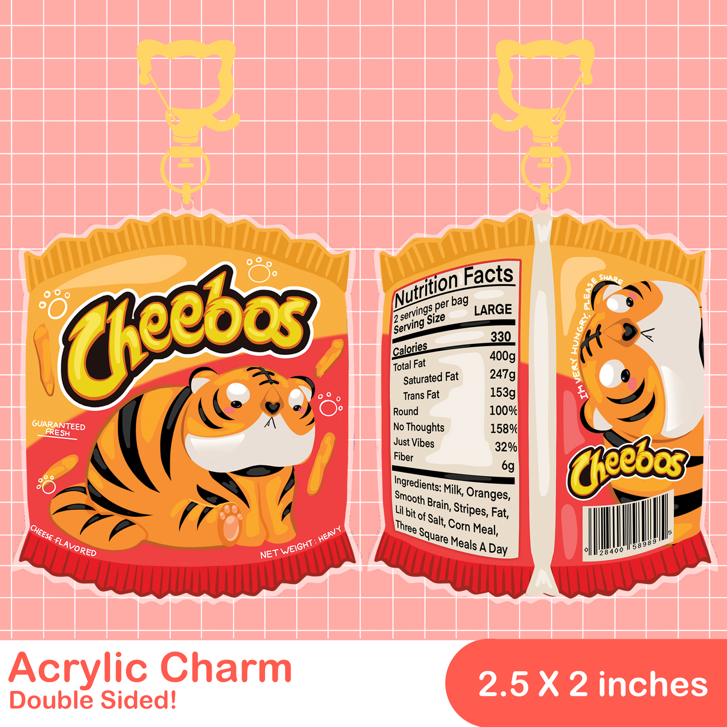 Cheebos Original Acrylic Keychain