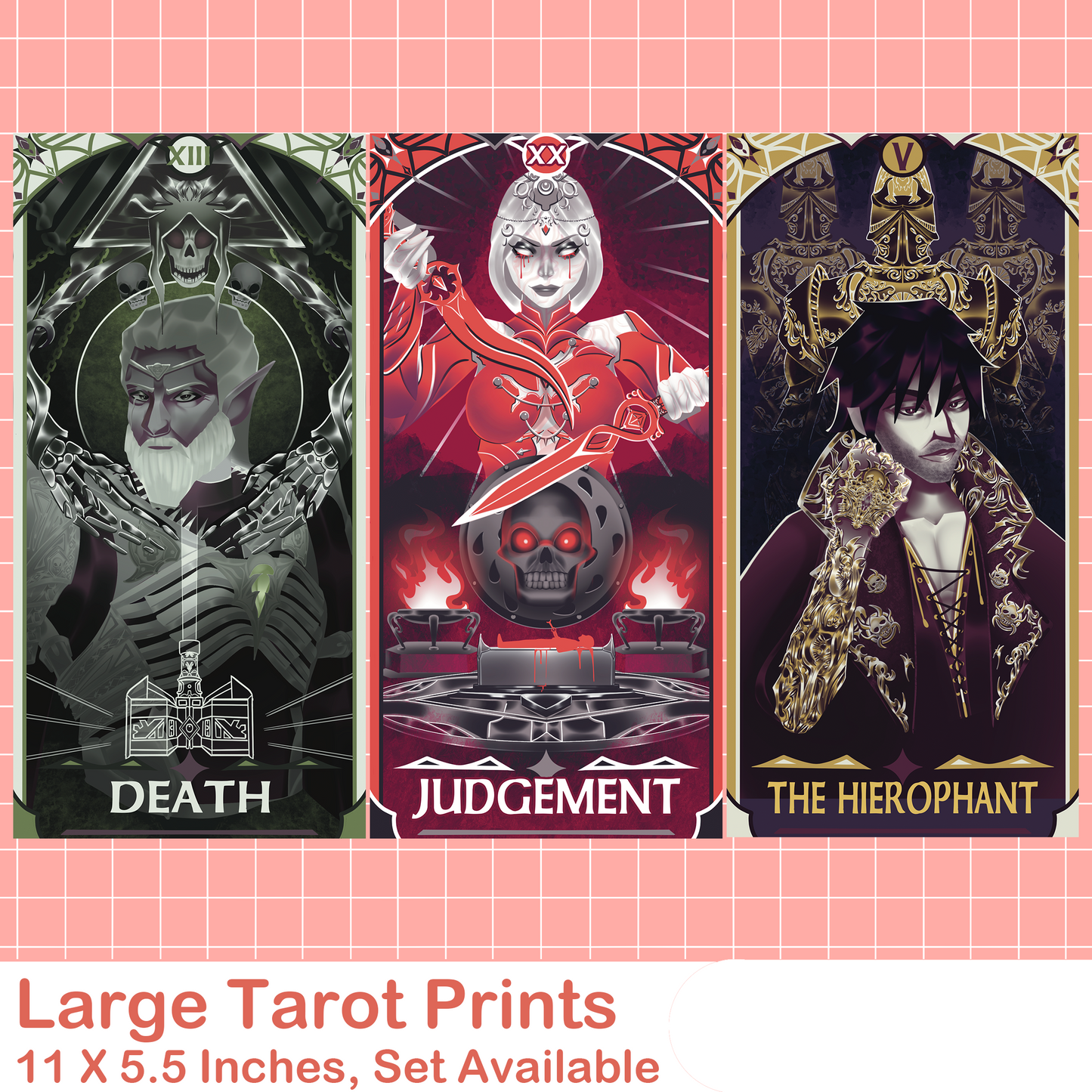 Baldur's Gate 3 Inspired Tarot Prints: Dead Three