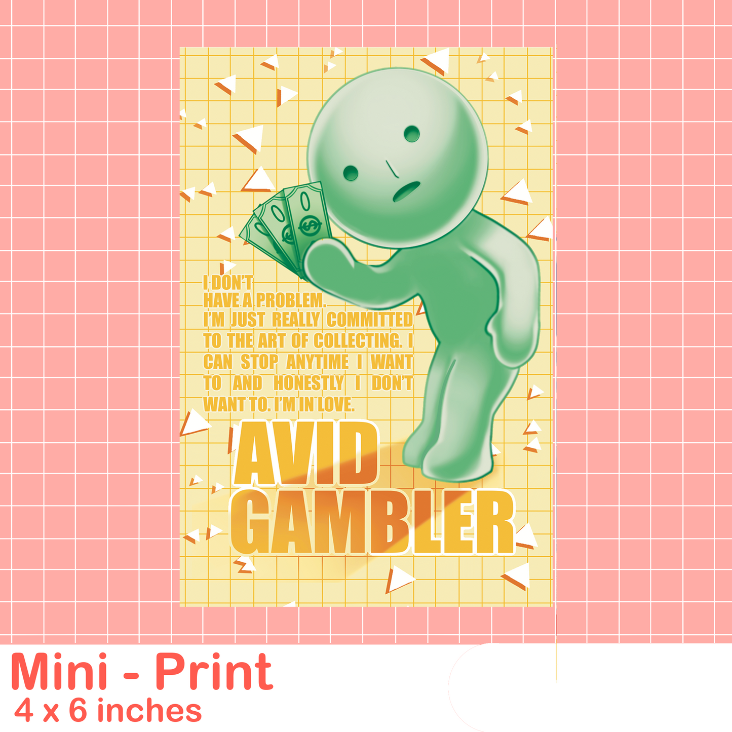 Smiski Avid Gambler Mini Print