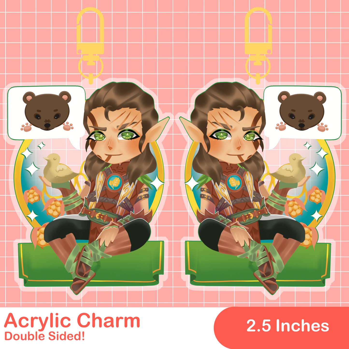 BG3 Halsin Acrylic Keychain