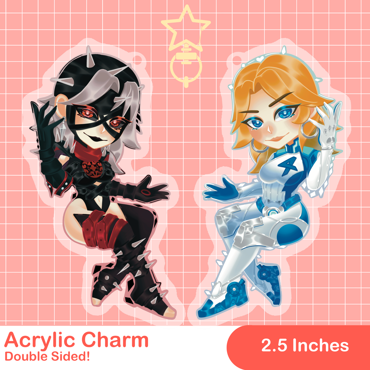 Marvel Rivals Invisible Woman Acrylic Charm