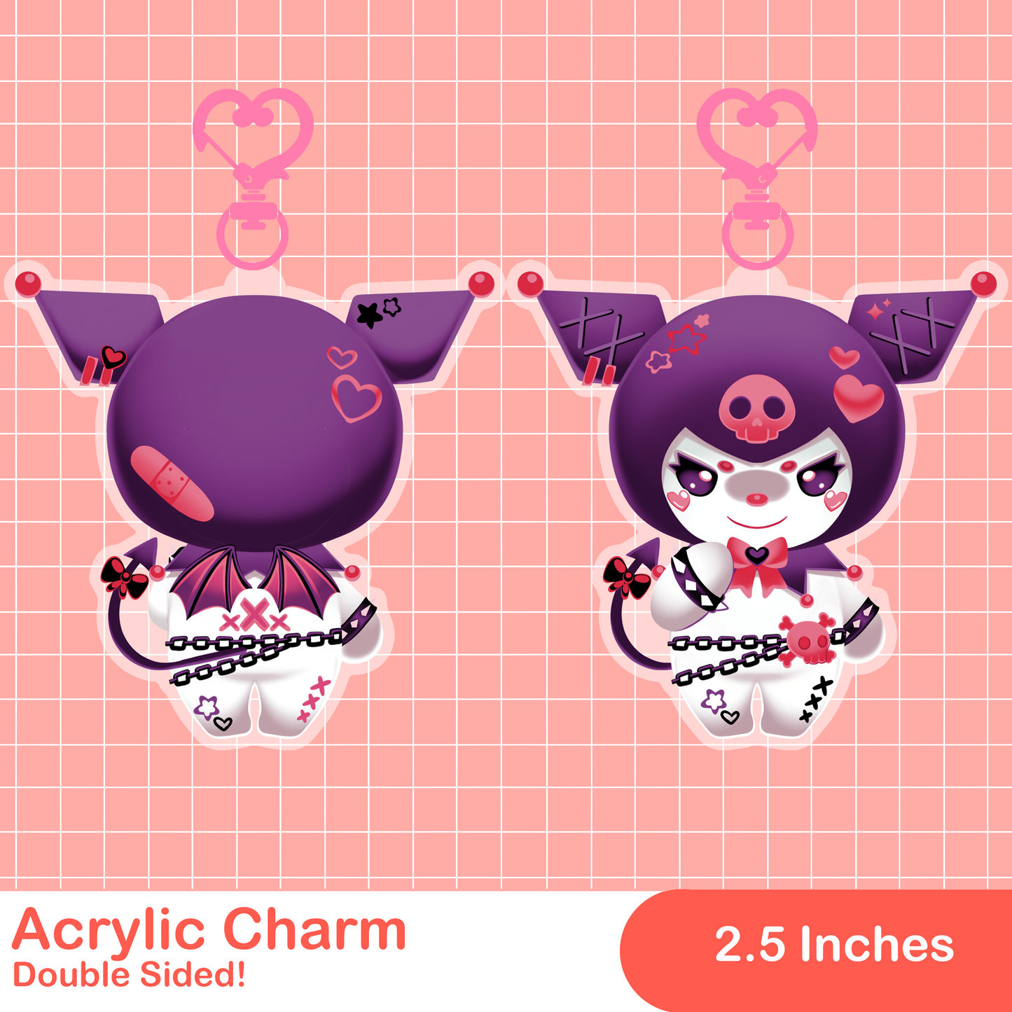 Sanrio Decora Acrylic Keychain: Kuromi