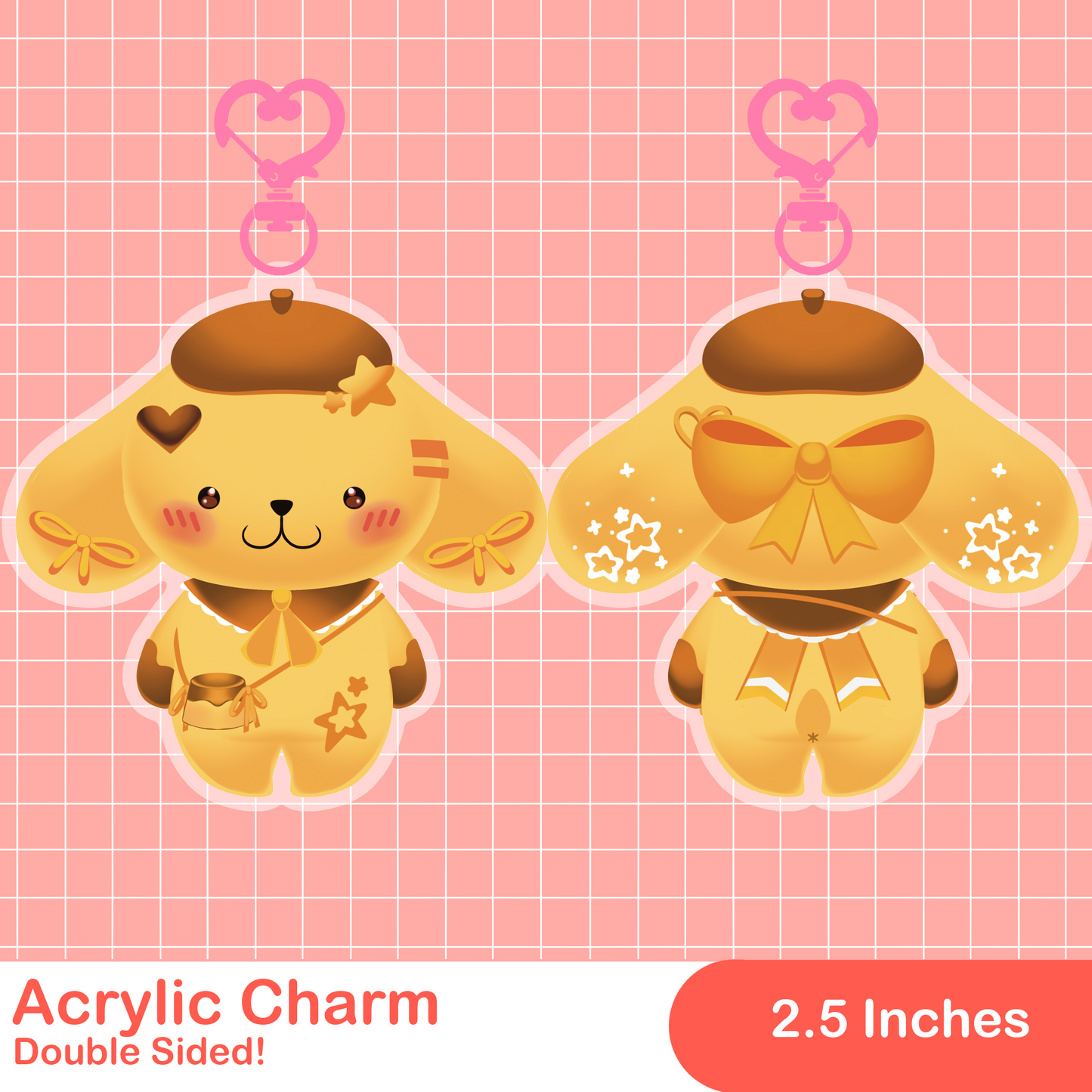 Sanrio Decora Acrylic Keychain: Pompompurin