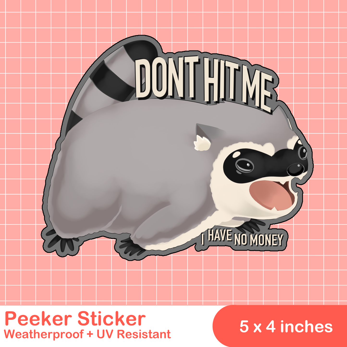 Trash Buddies: Don't Hit Me Peeker Sticker