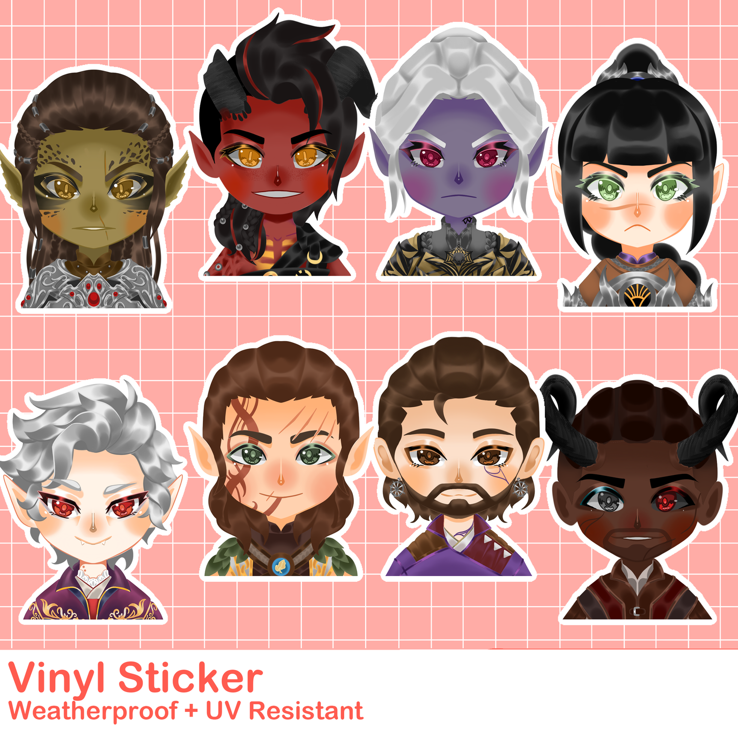 Baldur's Gate 3 Companion Stickers