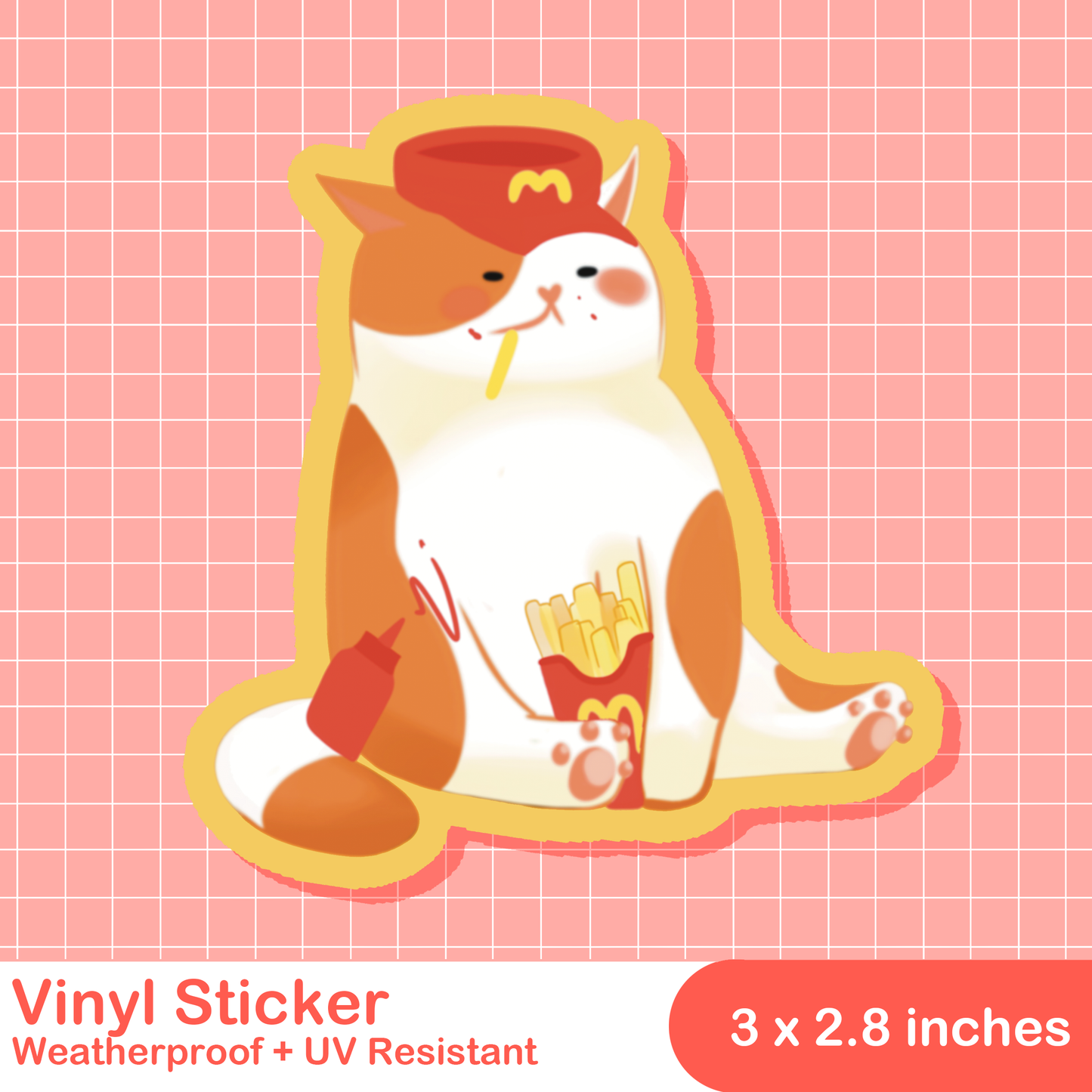 McBonald's Cat Sticker