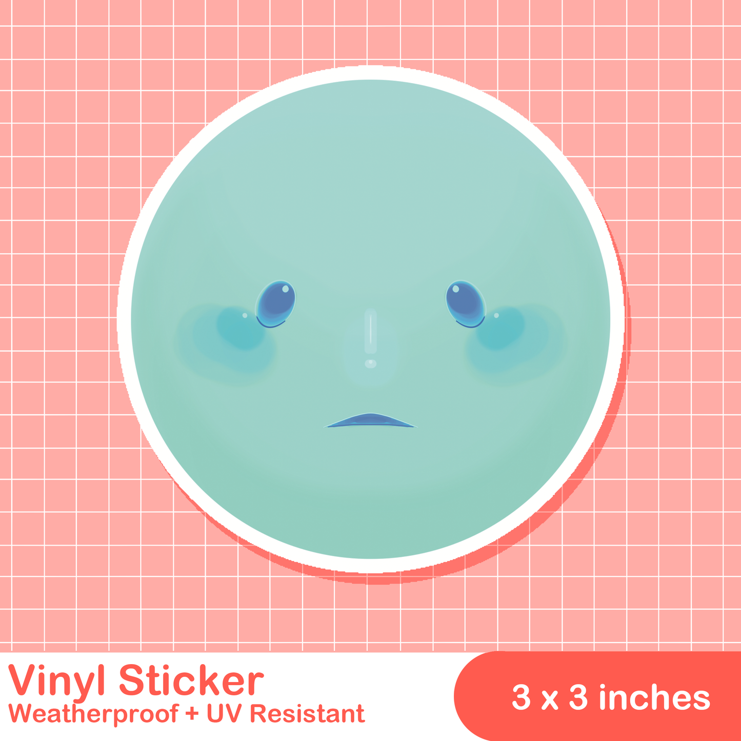 Smiski Blue Head Sticker