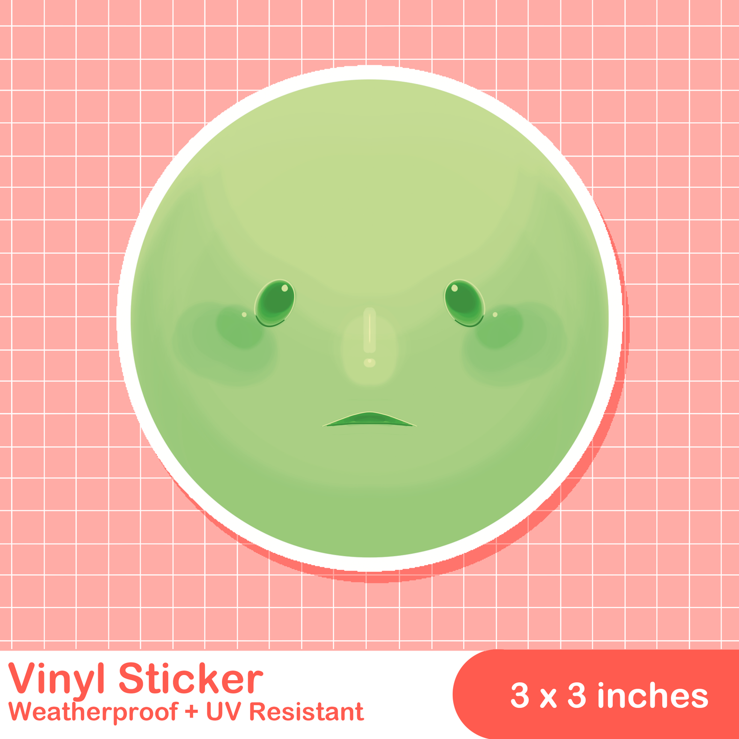 Smiski Green Head Sticker