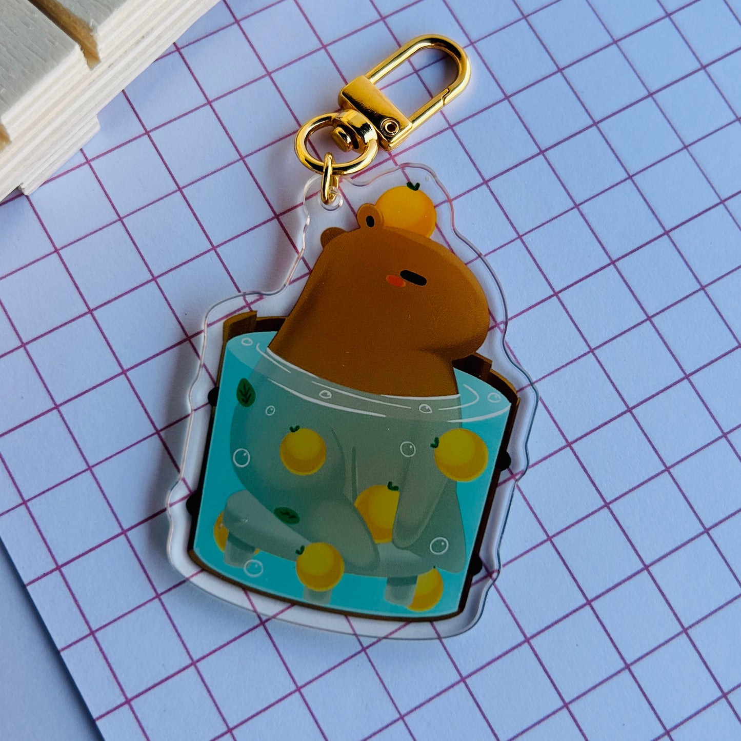 Capybara Acrylic Keychain