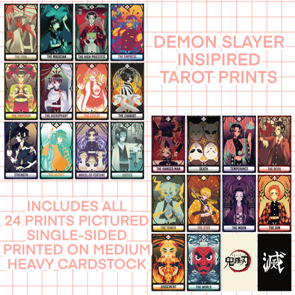 Demon Slayer Inspired Tarot Print Set