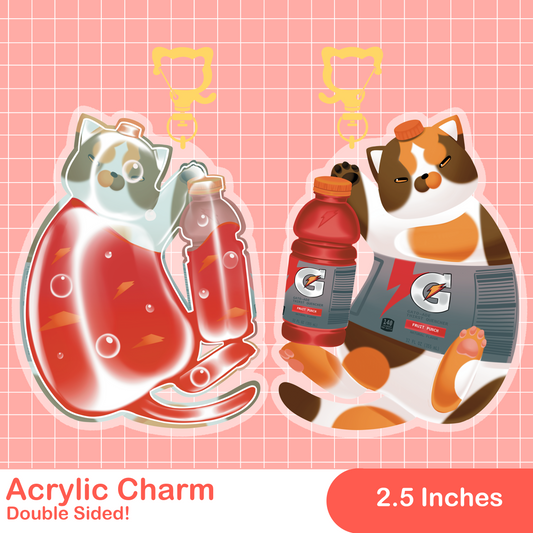 Soda Cats: Gato-Ade Cat Acrylic Charm