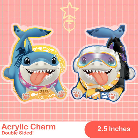 Marvel Rivals Jeff  The Land Shark Acrylic Charm