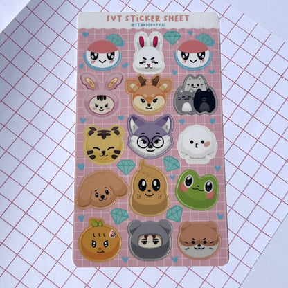 Kpop Vinyl Sticker Sheets