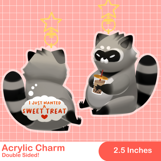 Trash Buddies: Boba Raccoon Charm