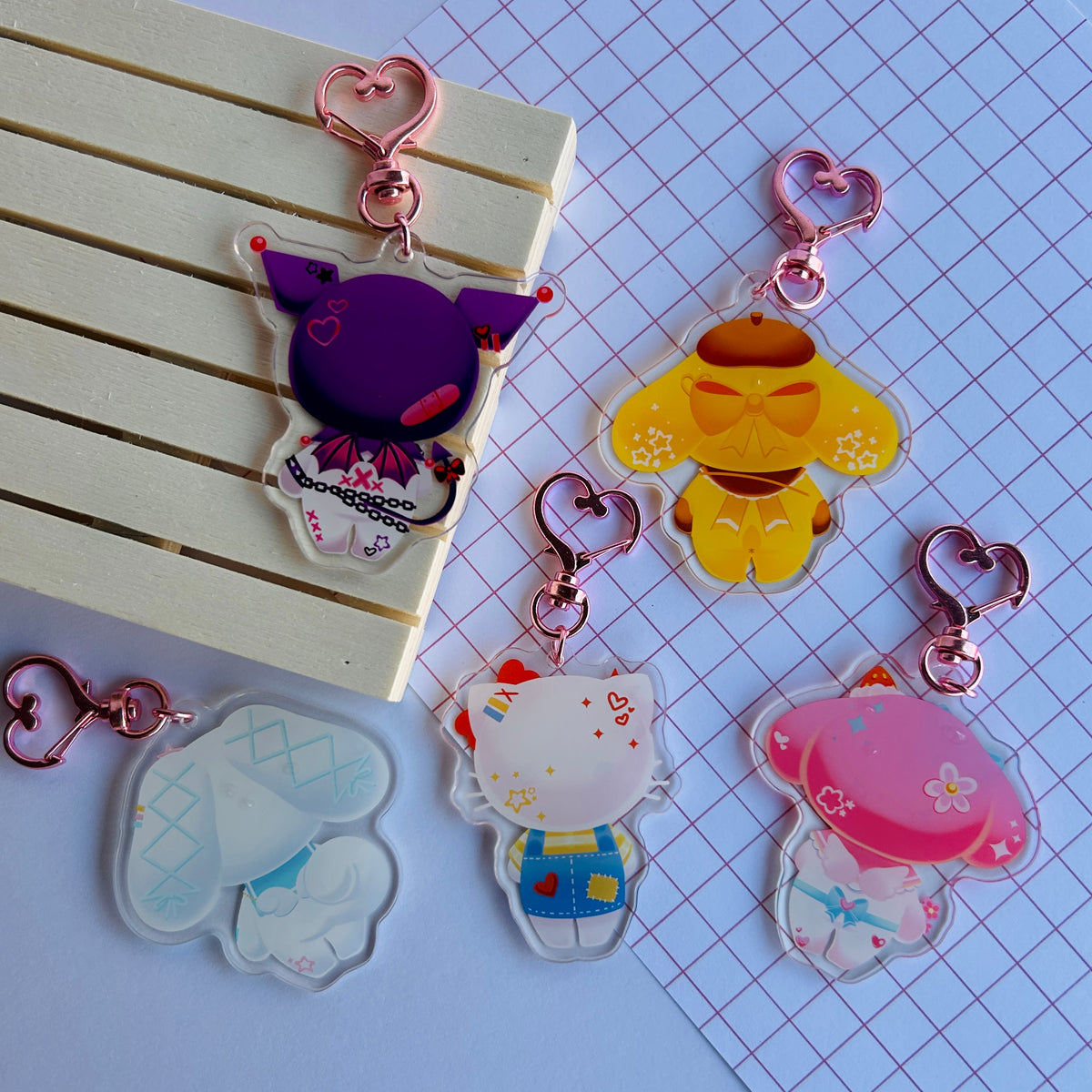 Sanrio Decora Acrylic Keychains