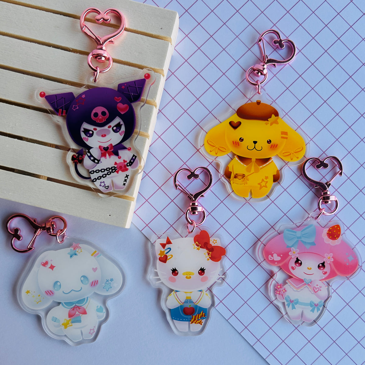 Sanrio Decora Acrylic Keychains