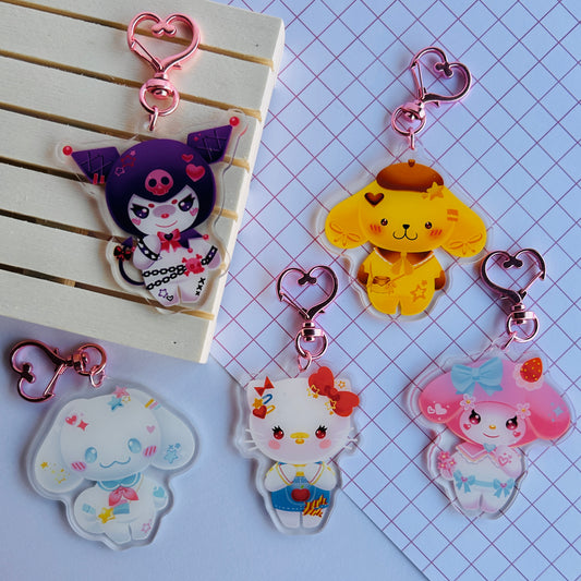 Sanrio Decora Acrylic Keychains