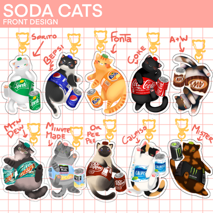 Soda Cat Charms