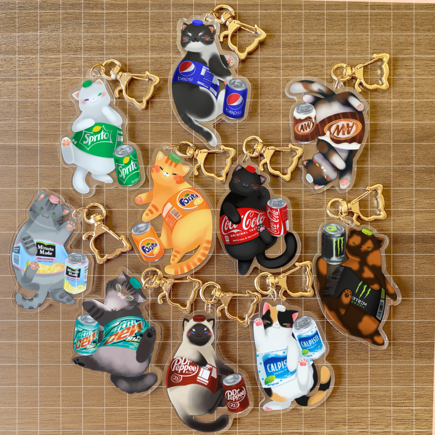 Soda Cat Charms