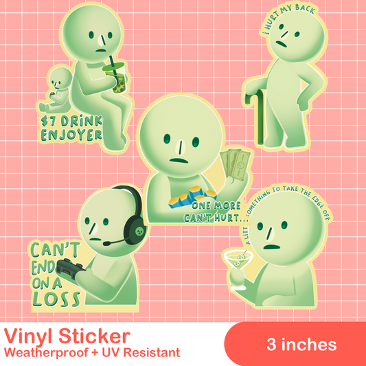 Smiski Meme Stickers