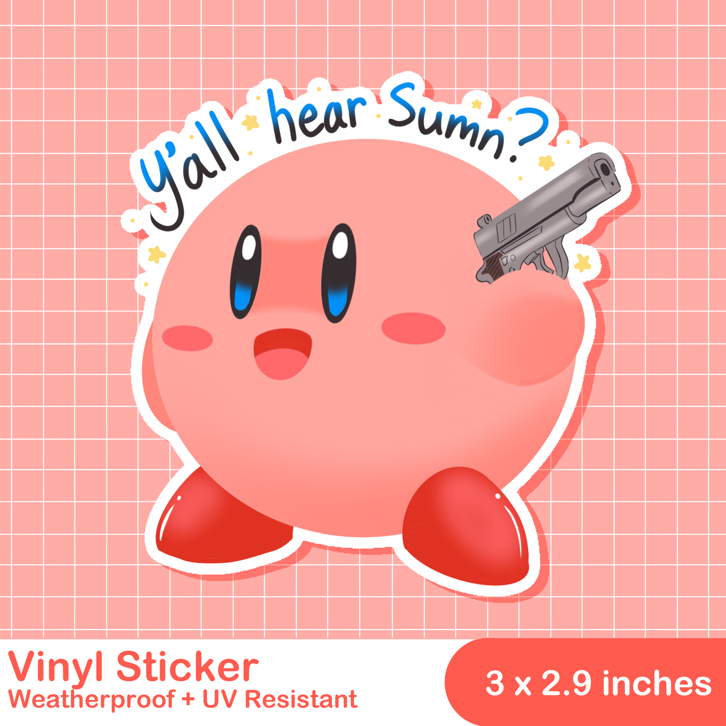 Cussing Kirby Stickers
