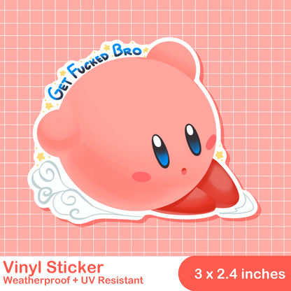 Cussing Kirby Stickers