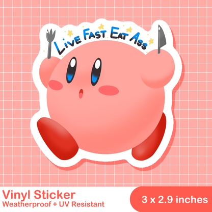 Cussing Kirby Stickers