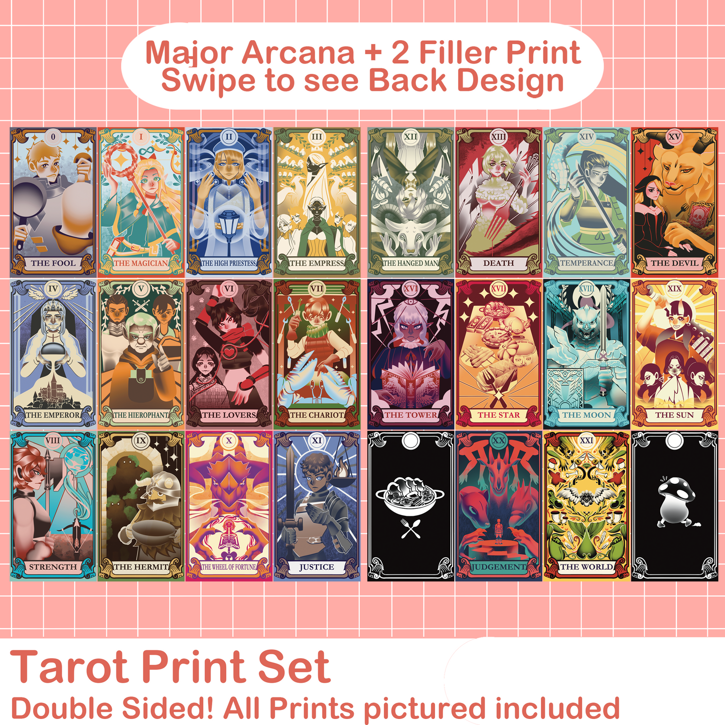 Tarot Print Set: Dungeon Meshi Inspired