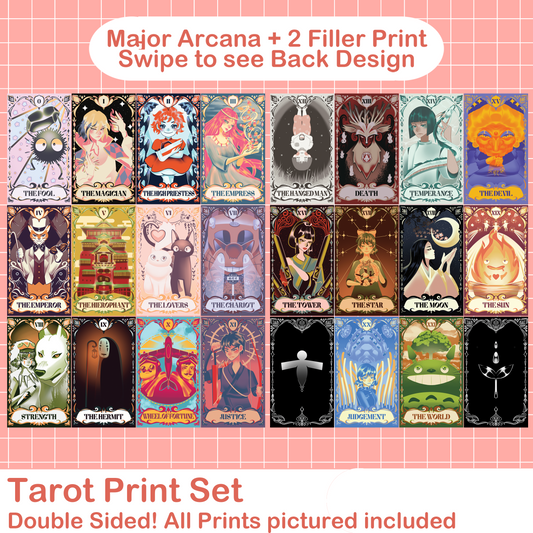 Tarot Print Set: Studio Ghibli Inspired