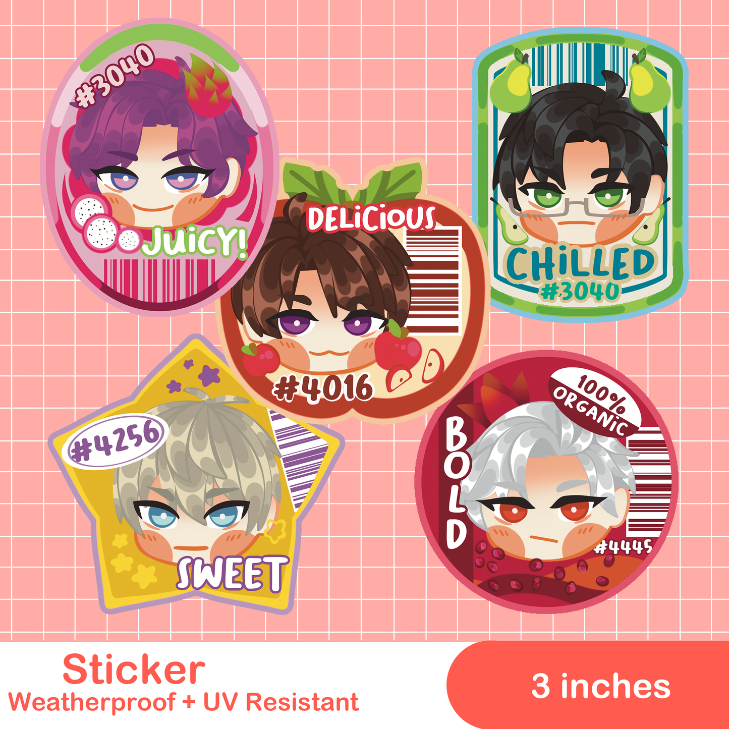 LADS Fruit Stickers
