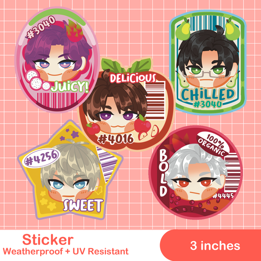 LADS Fruit Stickers