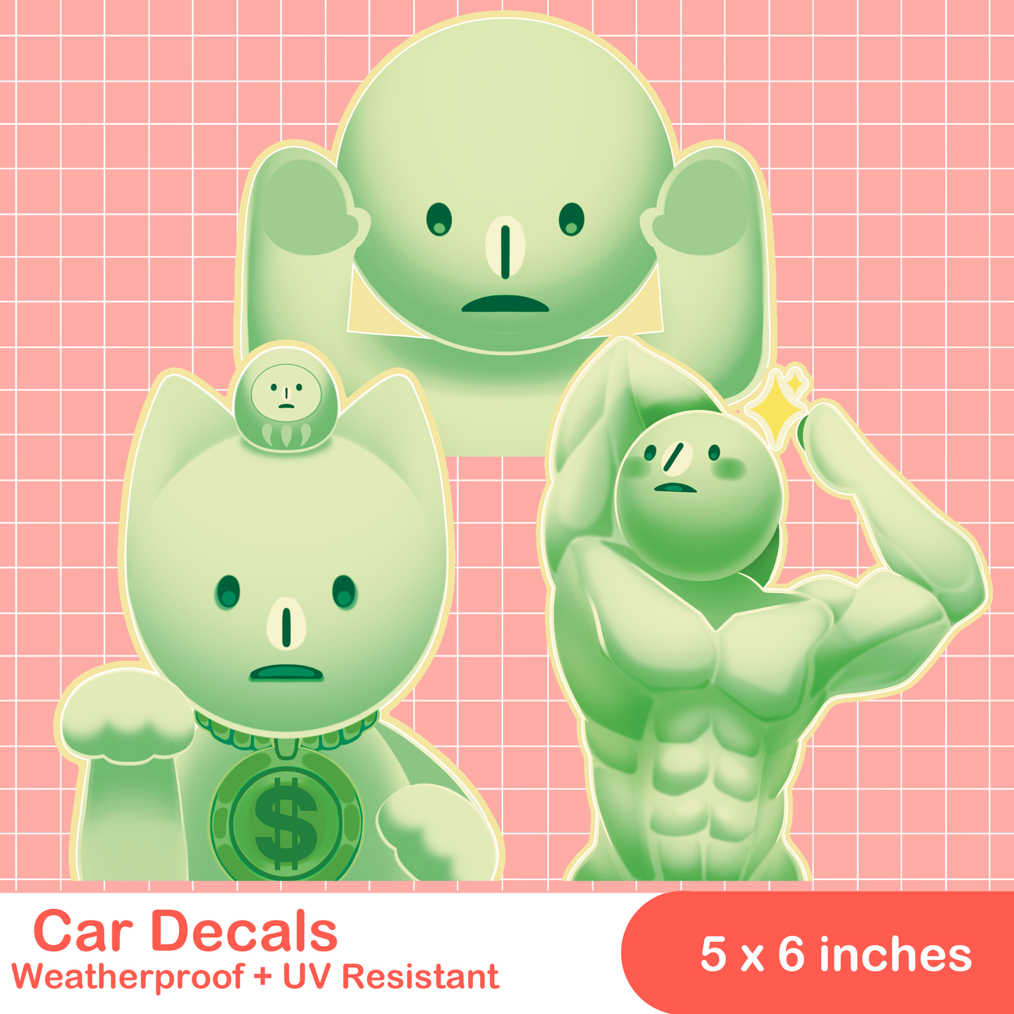 Smiski Car Decals