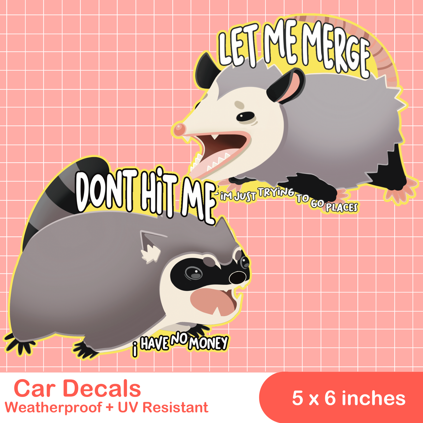 Trash Buddies Car Decals