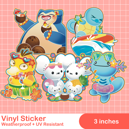 Pokemon Alola Stickers