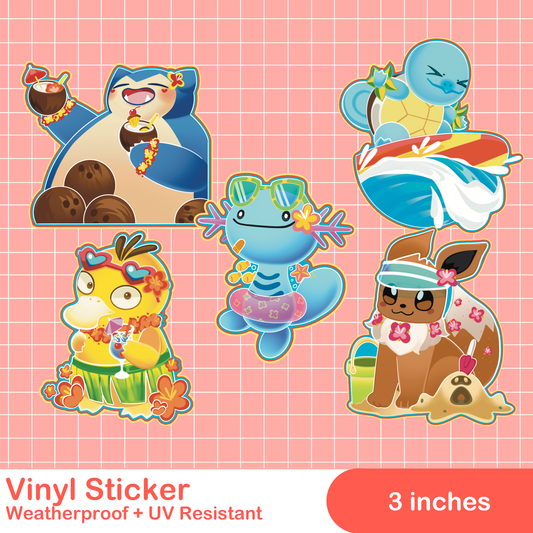 Pokemon Alola Stickers
