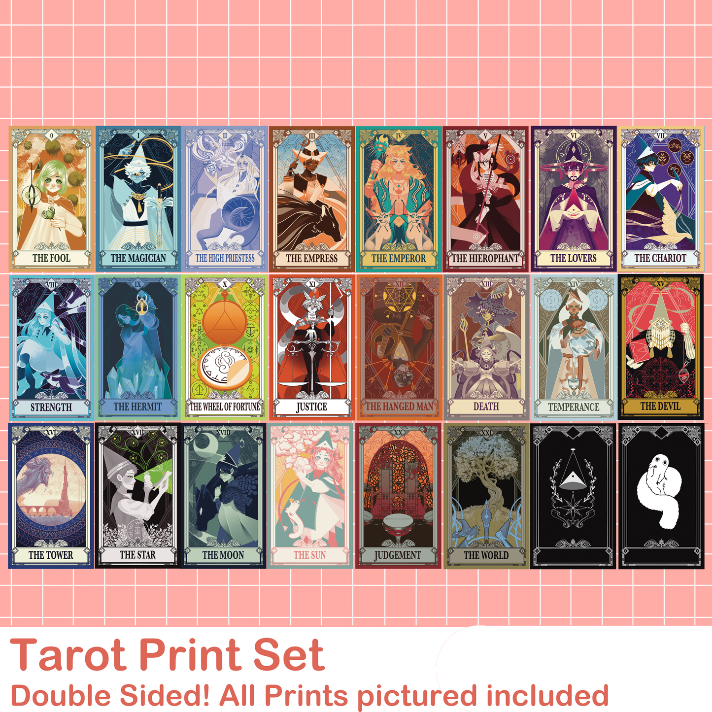 Tarot Print Set: Witch Hat Atelier Inspired